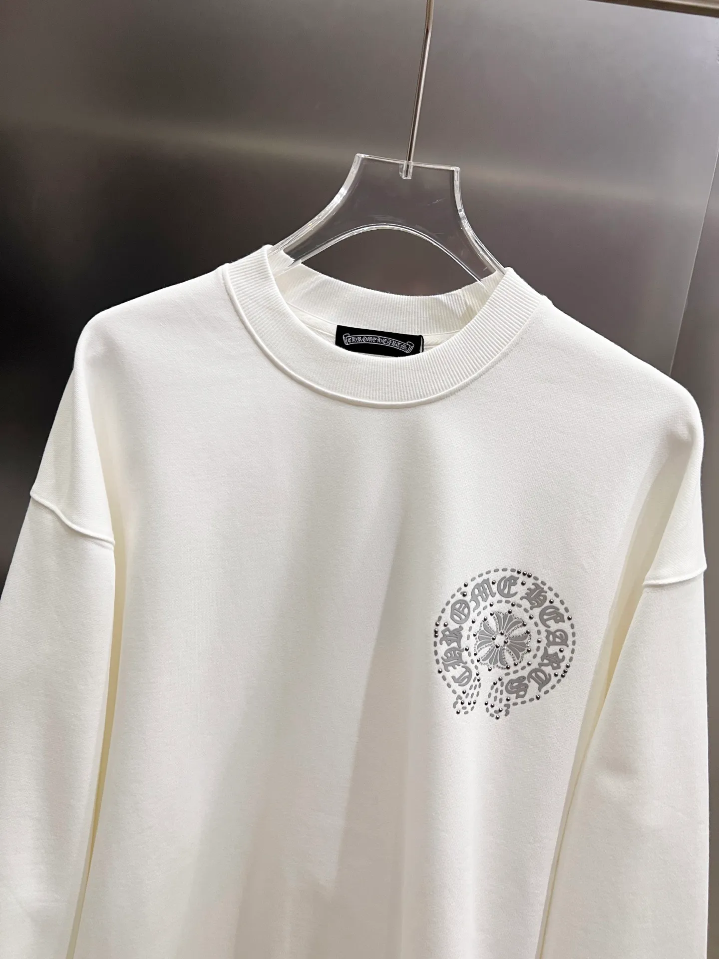 🅿️260 CH Crow 2025 autumn and winter new round neck long-sleeved sweatshirt, cross foam technology + Middle Eastern Australian diamond design technology, the real thing is great🔥Same style for men and women, loose version, size S M L XL XXL five sizes black white